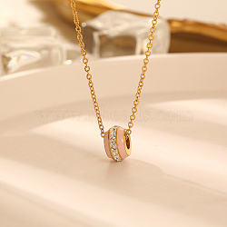 Elegant stainless steel droplet pendant necklace for daily wear.(VA3109-1)