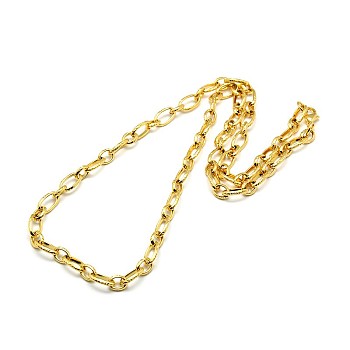 Fashionable 304 Stainless Steel Engraved Vine Mother-son Chain Necklaces, with Lobster Claw Clasps, Golden, 21 inch~22 inch(53.3~55.9cm)x7mm