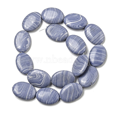 brins de perles d'agate en dentelle bleue synthétique(G-B071-H02-03)-2