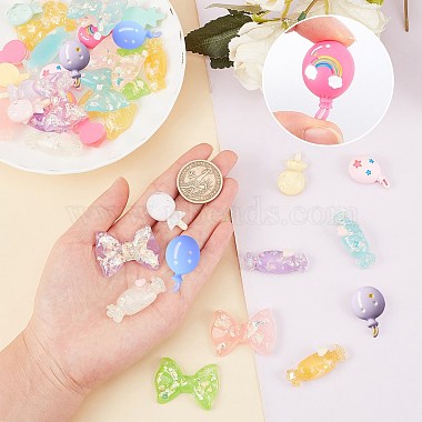 SUNNYCLUE 40Pcs 20 Style Opaque Resin Cabochons(CRES-SC0002-20)-3