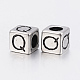 304 Stainless Steel Large Hole Letter European Beads(STAS-H428-01AS-Q)-2
