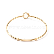 201 Stainless Steel Hollow Out Heart Bangle, Cocktail Wire Wrap Bangle for Women, Golden, Inner Diameter: 2-3/8 inch(6.1cm)(BJEW-P285-01G)