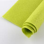 Non Woven Fabric Embroidery Needle Felt for DIY Crafts, Square, Yellow Green, 298~300x298~300x1mm, about 50pcs/bag(DIY-Q007-26)