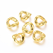 CCB Plastic Linking Rings, Twist Ring, Golden, 22x23x3mm, Hole: 13x9mm(CCB-E053-18G)