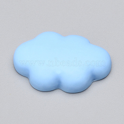 Resin Cabochons, Cloud, Deep Sky Blue, 25x17x5.5mm(CRES-T005-25C)