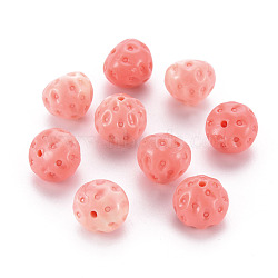 Synthetic Coral Beads, Dyed, Strawberry, Salmon, 12x11mm, Hole: 1.5mm(CORA-T011-17)