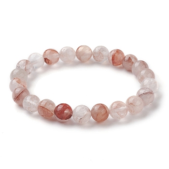 Natural Ferruginous Quartz Stretch Bracelets for Women, Inner Diameter: 2-3/8 inch(6cm)