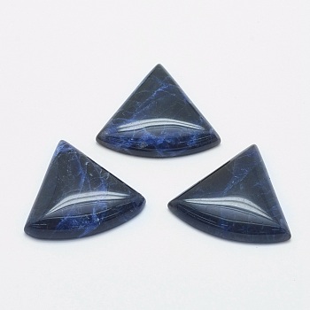Natural Sodalite Cabochons, Triangle, 28.5x31x5.5mm