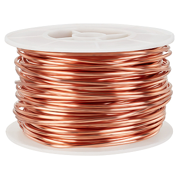 Copper Wire, Round, for Wire Wrapped Jewelry Making, Raw(Unplated), 1.6mm, about 98.43 Feet(30m)/Roll