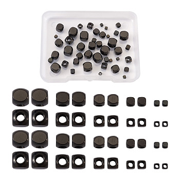 304 Stainless Steel Beads, Cube, Electrophoresis Black, 2~6x2~6x2~6mm, Hole: 1.5~3mm, 50pcs/box