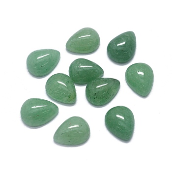 Natural Green Onyx Agate Cabochons, teardrop, 8x6x3mm