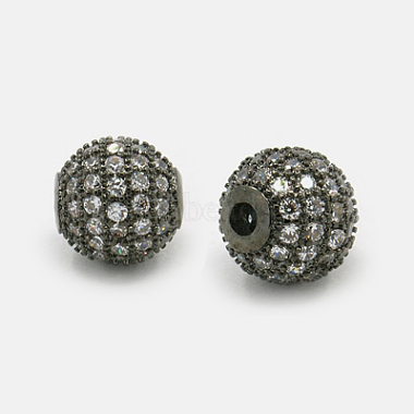 Perles de cubes zircone en laiton (ZIRC-F001-02-6MM)-2