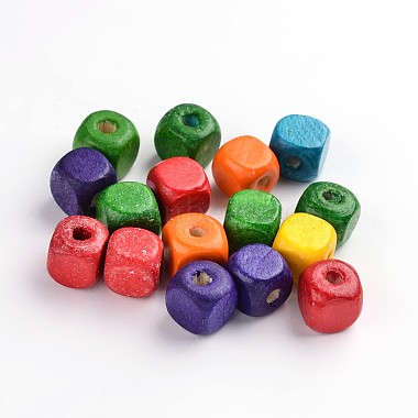 10mm Mixed Color Abacus Wood Beads