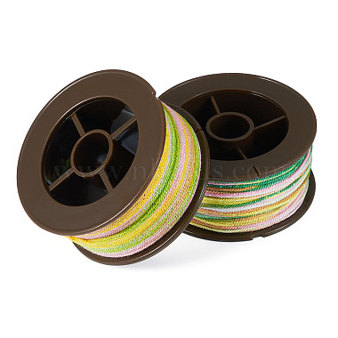 2 Rolls 2 Colors Segment Dyed Round Polyester Twisted Cords(OCOR-TA0003-65A)-2