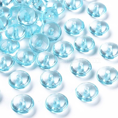 Medium Turquoise Flat Round Acrylic Beads