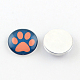 Half Round/Dome Dog Paw Print Photo Glass Flatback Cabochons for DIY Projects(GGLA-Q037-18mm-08)-2
