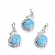 Synthetic Turquoise Pendants(G-L512-N02)-1