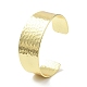 Bracelets à larges manchettes ouvertes en laiton plaqué en rack pour femmes(BJEW-D032-06G)-1