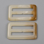 Rectangle Shape Resin Buckle Clasps, For Doll Webbing, Strapping Bags, Garment Accessories, Dark Goldenrod, 34x51x4mm(RESI-WH0035-25C-03)