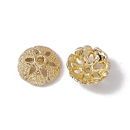 Alloy Beads Cap, Flower, Multi-Petal, Light Gold, 8x3mm, Hole: 0.8~0.9mm(FIND-B013-17LG)