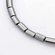Electroplate Non-magnetic Synthetic Hematite Beads Strands, Tube, Black Plated, 5x3x2mm, Hole: 1mm, about 79pcs/strand, 15.7 inch(X-G-J220-02)