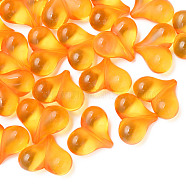 Transparent Acrylic Beads, Heart, Orange, 17.5x22x10mm, Hole: 1.4mm, about 260pcs/500g(MACR-S373-70-B16)