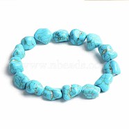 Turquoise Bracelet with Elastic Rope Bracelet, Male and Female Lovers Best Friend(DZ7554-10)