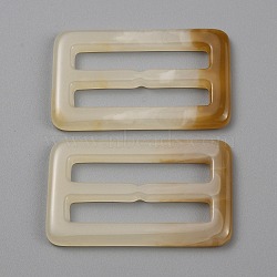 Rectangle Shape Resin Buckle Clasps, For Doll Webbing, Strapping Bags, Garment Accessories, Dark Goldenrod, 34x51x4mm(RESI-WH0035-25C-03)