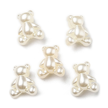 ABS Imitation Pearl Beads, Bear, 13.5x11.5x7.5mm, Hole: 4x3mm
