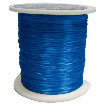 Flat Elastic Crystal String, Elastic Beading Thread, for Stretch Bracelet Making, Dyed, Steel Blue, 0.8mm, about 65.61 yards(60m)/roll