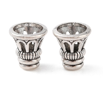 Tibetan Style Alloy Bead Cone, Cadmium Free & Lead Free, Turriform , Antique Silver, 10x9.5mm, Hole: 2.8mm