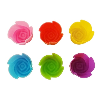 Rose Soap Silicone Molds, for DIY Soap Craft Making, Random Color, 30x20mm