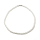 Glass Pearl Round Beaded Necklace for Women(NJEW-JN03903)-1