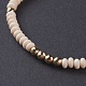 Natural Fossil Braided Bead Bracelets(BJEW-O175-C12)-2