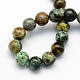 Natural African Turquoise(Jasper) Round Beads Strands(G-S181-8mm)-2