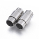 304 Stainless Steel Magnetic Clasps with Glue-in Ends(STAS-D242-30P)-1