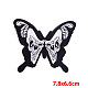 Butterfly with Skull Computerized Embroidery Cloth Iron on/Sew on Patches(PATC-PW0002-11B)-1