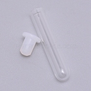 Glass Test Tube, with Silicone Stopper, Lab Supplies, Clear, 33.5mm(CON-WH0077-21)