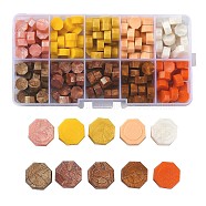 Sealing Wax Particles, for Retro Seal Stamp, Octagon, Mixed Color, 9mm, 10 colors, 25pcs/color, 250pcs/box(DIY-X0099-07B)