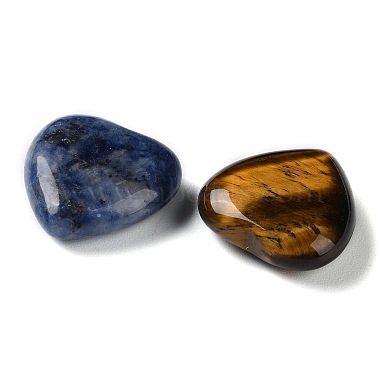 7Pcs 7 Styles Natural Mixed Gemstone Heart Palm Stones(G-M416-12)-3