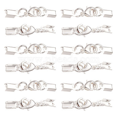 Golden & Silver Rectangle Alloy Lobster Claw Clasps