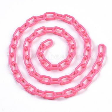 Handmade Opaque Acrylic Paperclip Chains(KY-S166-002F)-2