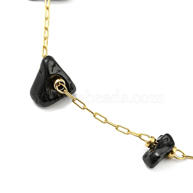 Bracelet de cheville en perles de pierres précieuses mélangées naturelles(AJEW-Z008-02)-3