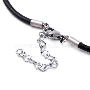 Pointed Natural Gemstone Pendant Necklaces(NJEW-JN02550)-4