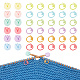 30Pcs Baking Painted Zinc Alloy Knitting Stitch Marker Rings(DIY-NB0009-64)-1