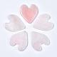 Coeur de quartz rose naturel pierre de gua sha(G-T132-037)-1