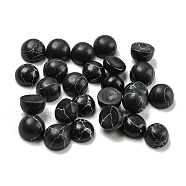 Synthetic Black Turquoise Cabochons, Half Round, 4x2~2.5mm(G-H309-03-07)