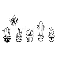PVC Wall Stickers, for Wall Decoration, Cactus Pattern, 280x700mm(DIY-WH0377-088)