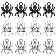 60Pcs 3 Styles Alloy Pendants, Spider, Mixed Color, 17~18.5x13~14x2.5~3mm, Hole: 1.8~2mm, 20pcs/style(FIND-SC0004-39)