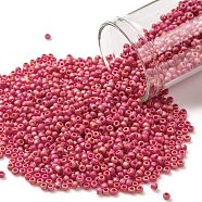 TOHO Round Seed Beads, Japanese Seed Beads, (405F) Opaque ABFrost Cherry, 11/0, 2.2mm, Hole: 0.8mm, about 5555pcs/50g(SEED-XTR11-0405F)